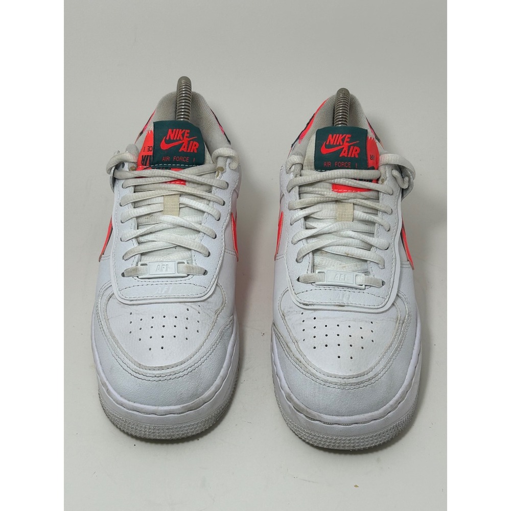 Nike Air Force 1 Shadow White Solar Red Dark Teal Green DB3902-100 Womens Size 6